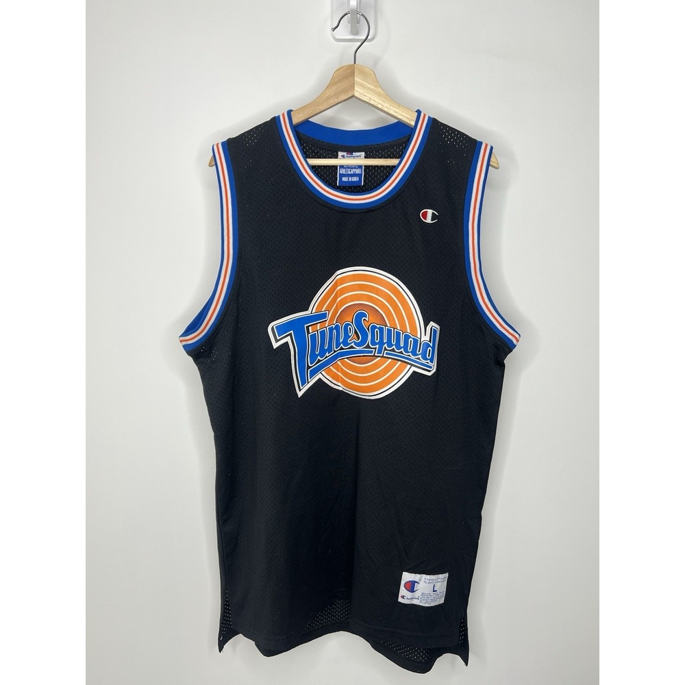 Vintage Champion Micheal Jordan Jersey #23 Mens Large Black Tune Squad Space Jam